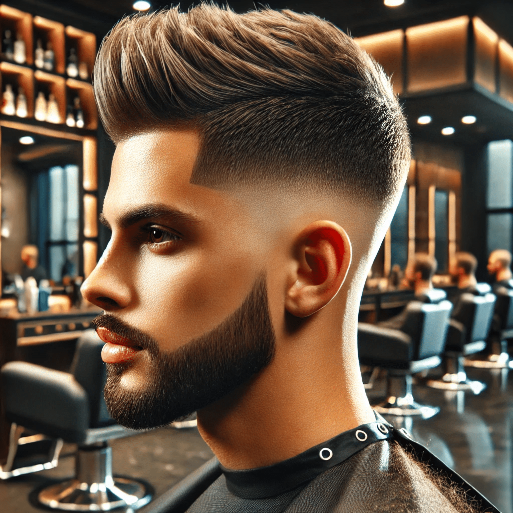 Skin fade haircut in Dubai at GQ Men's Hair Lounge.